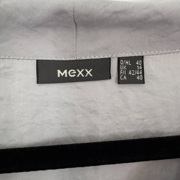 vintage Mexx silver grey tie front blouse - Picture 2 of 3